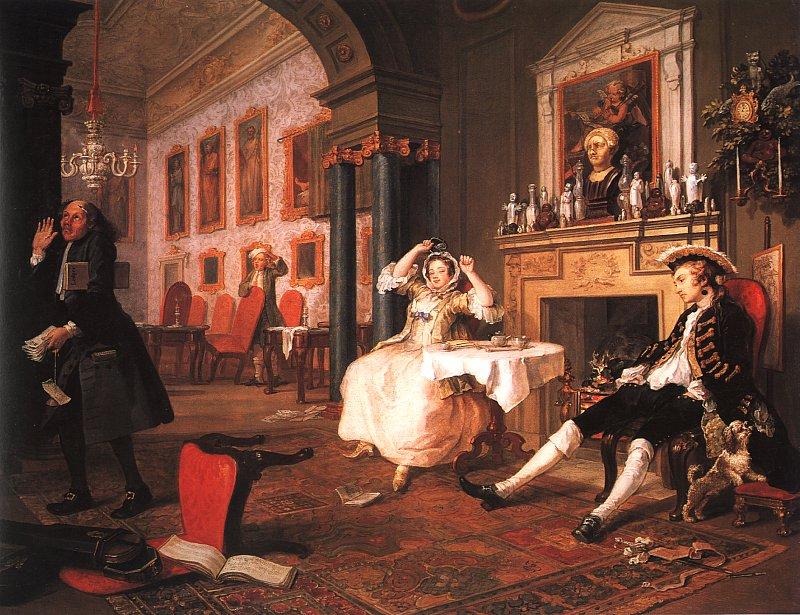 William Hogarth Marriage a la Mode Scene II Early in the Morning oil painting picture